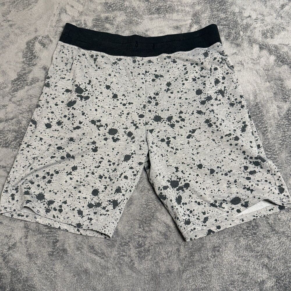 Carbon Men’s Jersey Shorts‎ Cotton Grey Splatter Black Size L Large